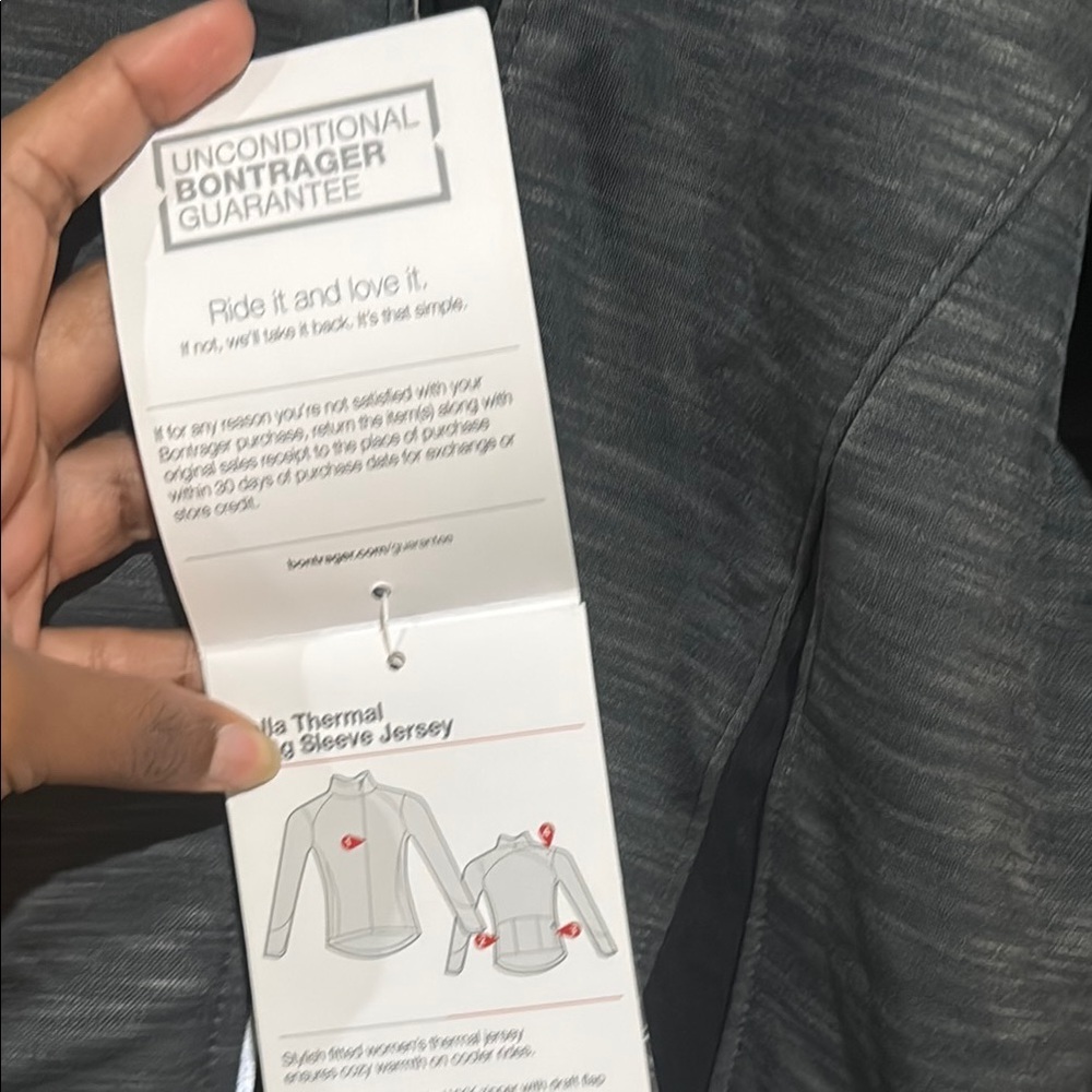 NWT bontrager Women's road bike jersey cycling Gray Jacket front zip - Picture 7 of 14